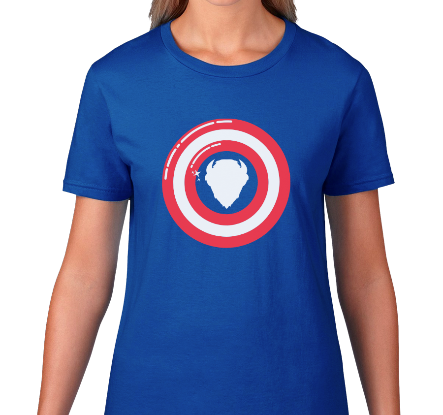 Ladies T-Shirt, Royal (100% cotton)