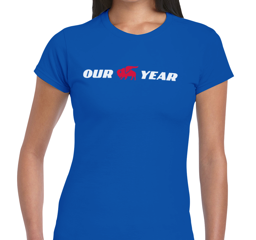 Ladies T-Shirt, Royal (100% cotton)