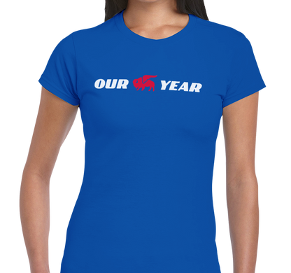 Ladies T-Shirt, Royal (100% cotton)