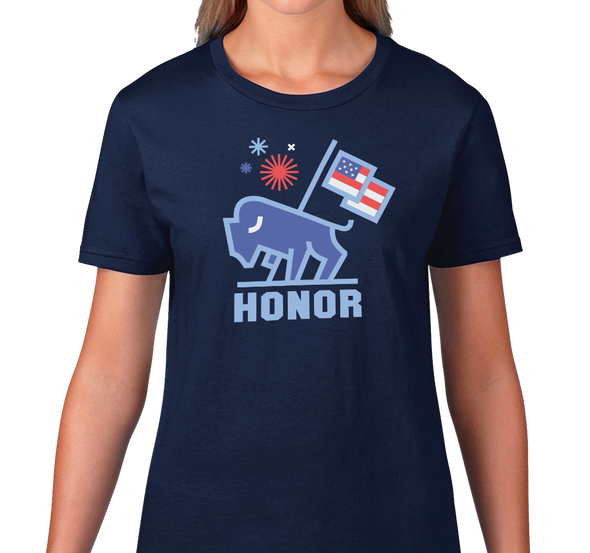 Ladies T-Shirt, Navy (100% cotton)