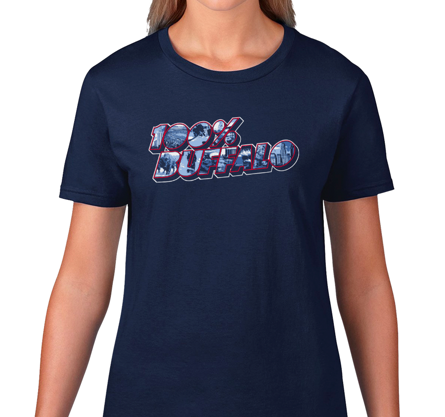 Ladies T-Shirt, Navy (100% cotton)