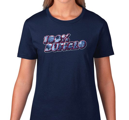 Ladies T-Shirt, Navy (100% cotton)