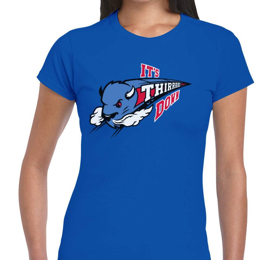 Ladies T-Shirt, Royal (100% cotton)