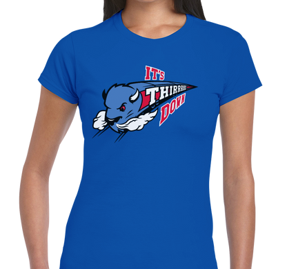 Ladies T-Shirt, Royal (100% cotton)