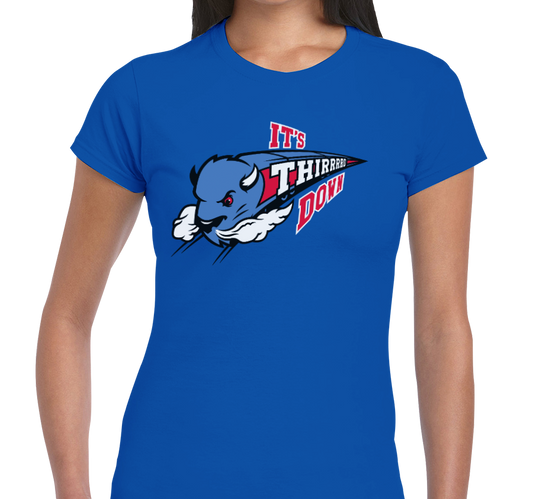 Ladies T-Shirt, Royal (100% cotton)