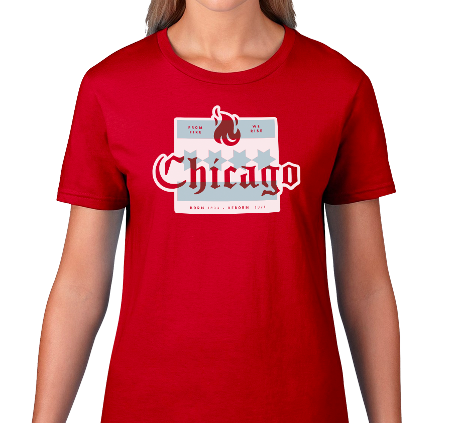 Ladies T-Shirt, Red (100% cotton)