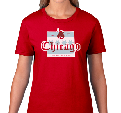 Ladies T-Shirt, Red (100% cotton)