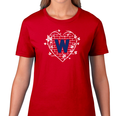 Ladies T-Shirt, Red (100% cotton)