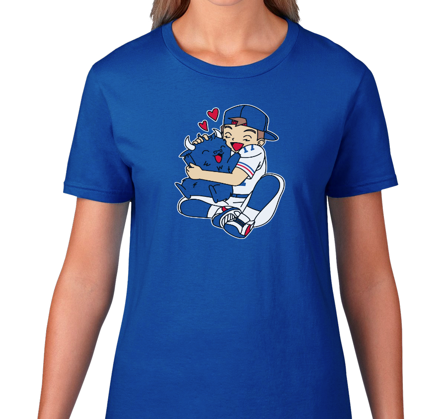 Ladies T-Shirt, Royal (100% cotton)