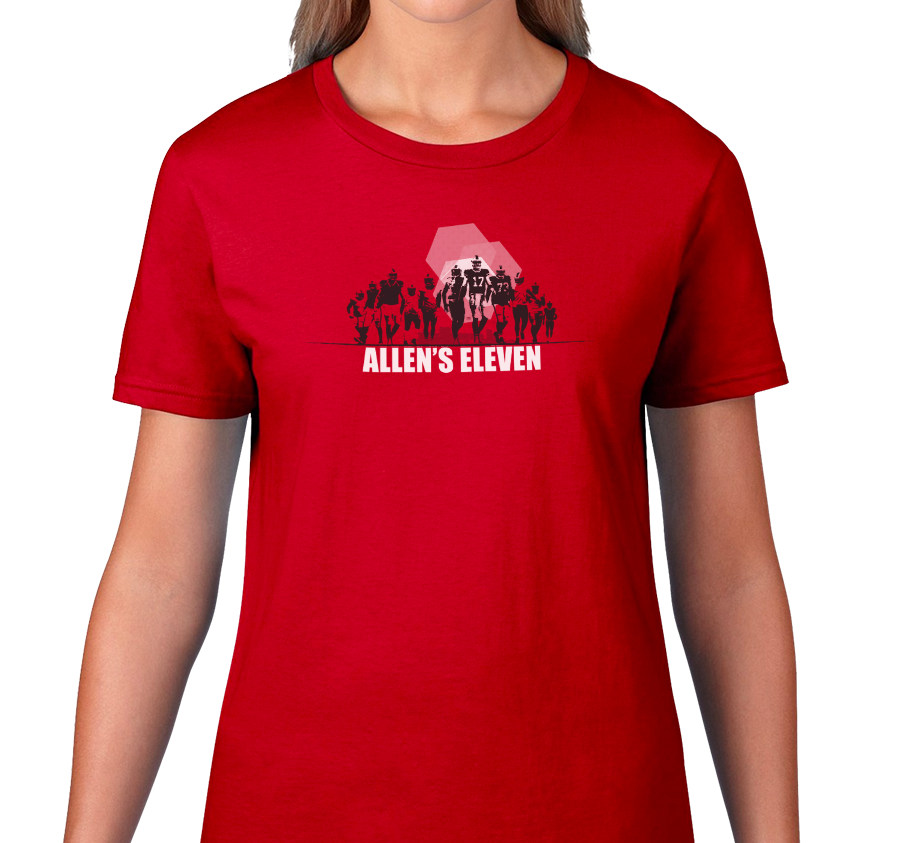 Ladies T-Shirt, Red (100% cotton)