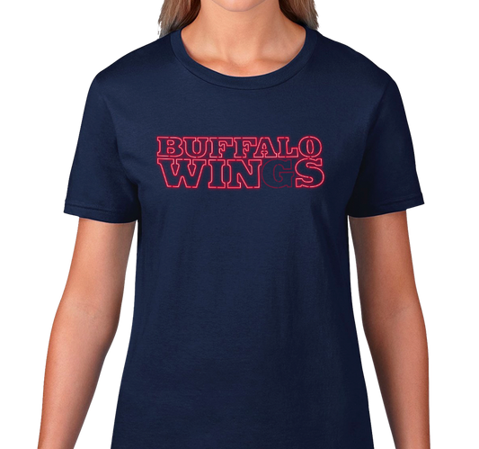 Ladies T-Shirt, Navy (100% cotton)