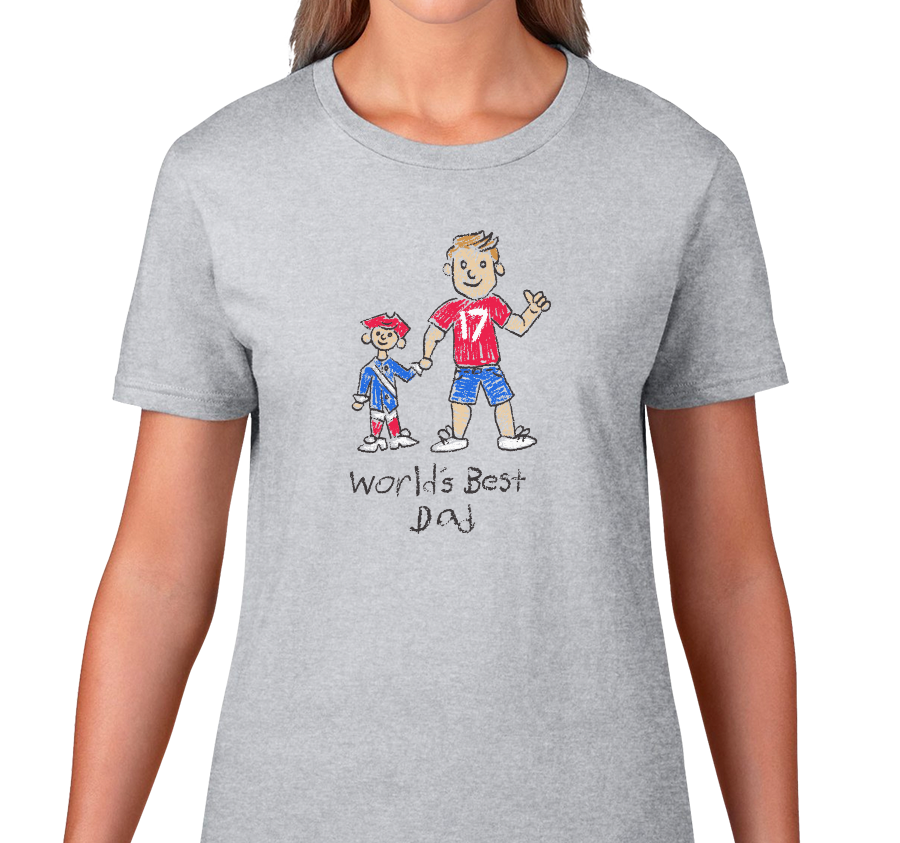 Ladies T-Shirt, Heather Gray (90% cotton, 10% polyester)