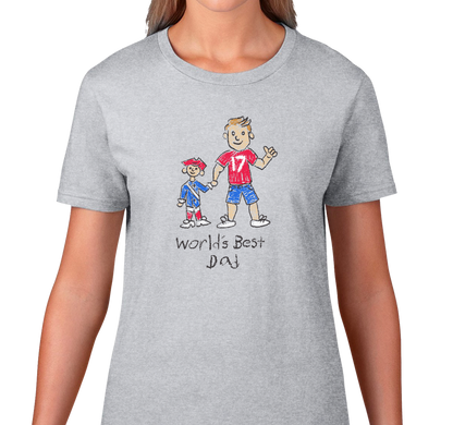 Ladies T-Shirt, Heather Gray (90% cotton, 10% polyester)