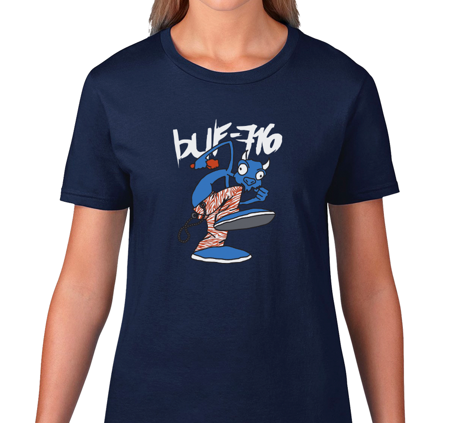 Ladies T-Shirt, Navy (100% cotton)