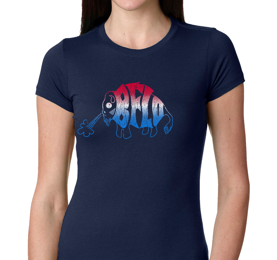 Ladies T-Shirt, Navy (100% cotton)