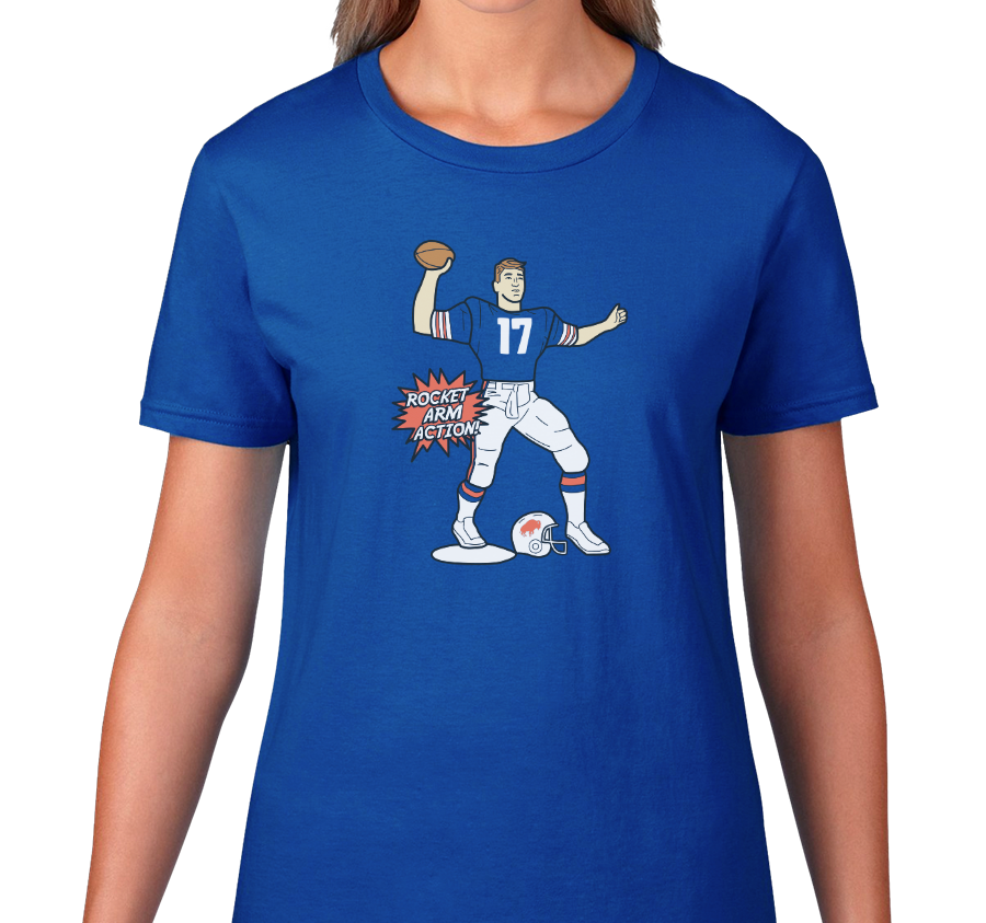 Ladies T-Shirt, Royal (100% cotton)