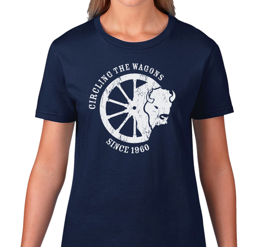 Ladies T-Shirt, Navy (100% cotton)