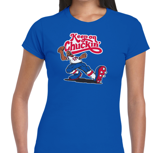 Ladies T-Shirt, Royal (100% cotton)