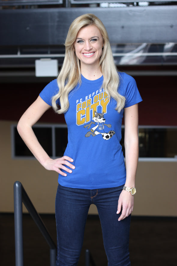 Ladies T-Shirt Royal (100% cotton) Modeled by Lauren Hall