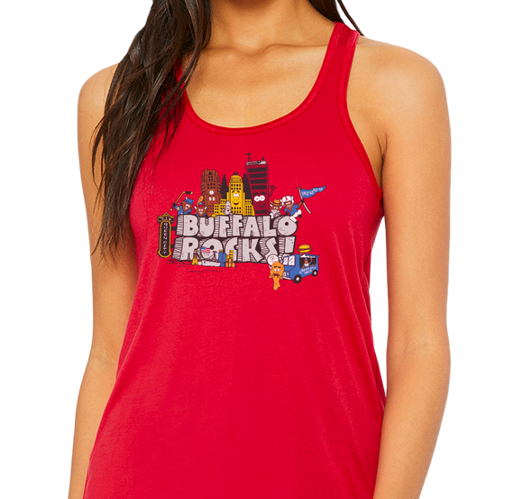 Ladies Racerback Tank, Red Frost (50% polyester, 25% cotton, 25% rayon)