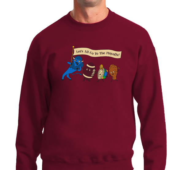 Crewneck Sweatshirt, Cardinal (50% cotton, 50% polyester)