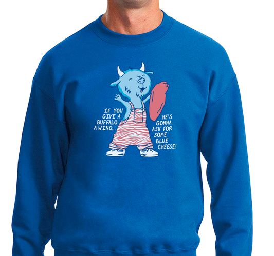 Crewneck Sweatshirt, Royal (50% cotton, 50% polyester)