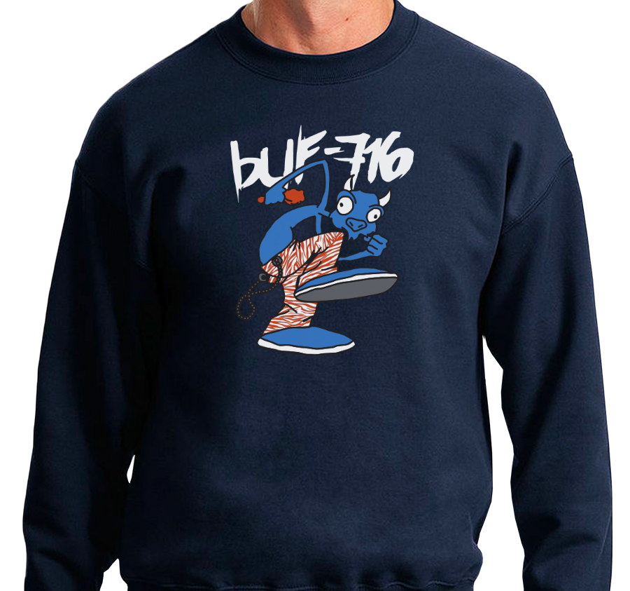 Crewneck Sweatshirt, Navy (50% cotton, 50% polyester)