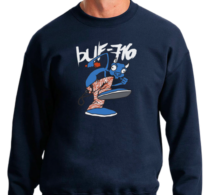 Crewneck Sweatshirt, Navy (50% cotton, 50% polyester)