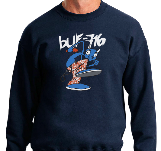 Crewneck Sweatshirt, Navy (50% cotton, 50% polyester)