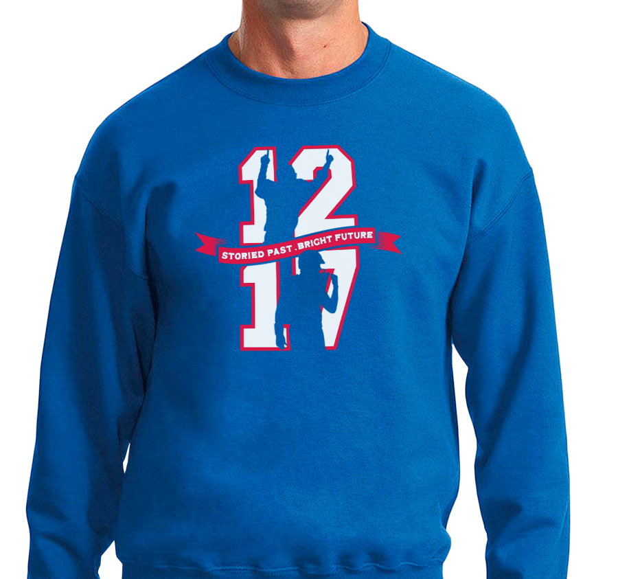 Crewneck Sweatshirt, Royal (50% cotton, 50% polyester)