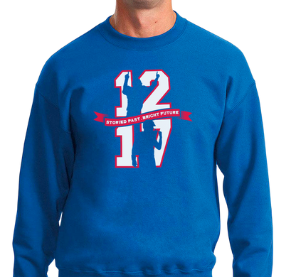 Crewneck Sweatshirt, Royal (50% cotton, 50% polyester)