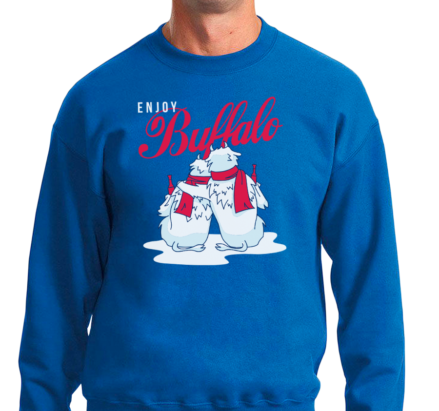 Crewneck Sweatshirt, Royal (50% cotton, 50% polyester)