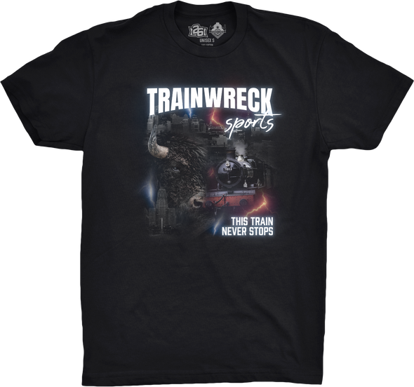 Trainwreck Sports: "This Train Never Stops" Unisex T-Shirt