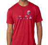 Tri-Blend T-Shirt, Vintage Red (50% cotton, 25% polyester, 25% rayon)