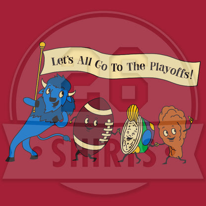 "Let's All Go to the Playoffs" Youth T-Shirt (multiple color options)