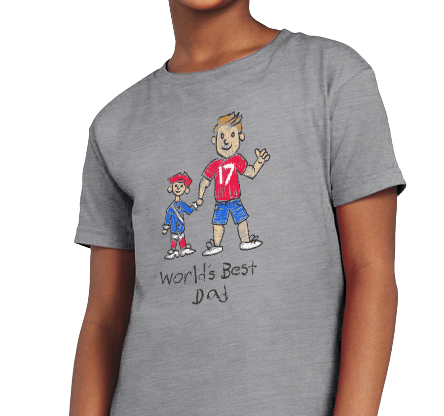 Youth T-Shirt, Heather Gray (90% cotton, 10% polyester)