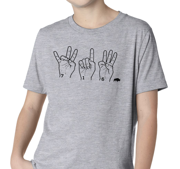Youth T-Shirt, Heather Gray (90% cotton, 10% polyester)