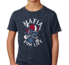 Youth T-Shirt, Heather Navy (60% cotton, 40% polyester)