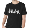 Youth T-Shirt, White on Black (100% cotton)