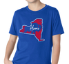 Youth T-Shirt, Red on Royal (100% cotton)