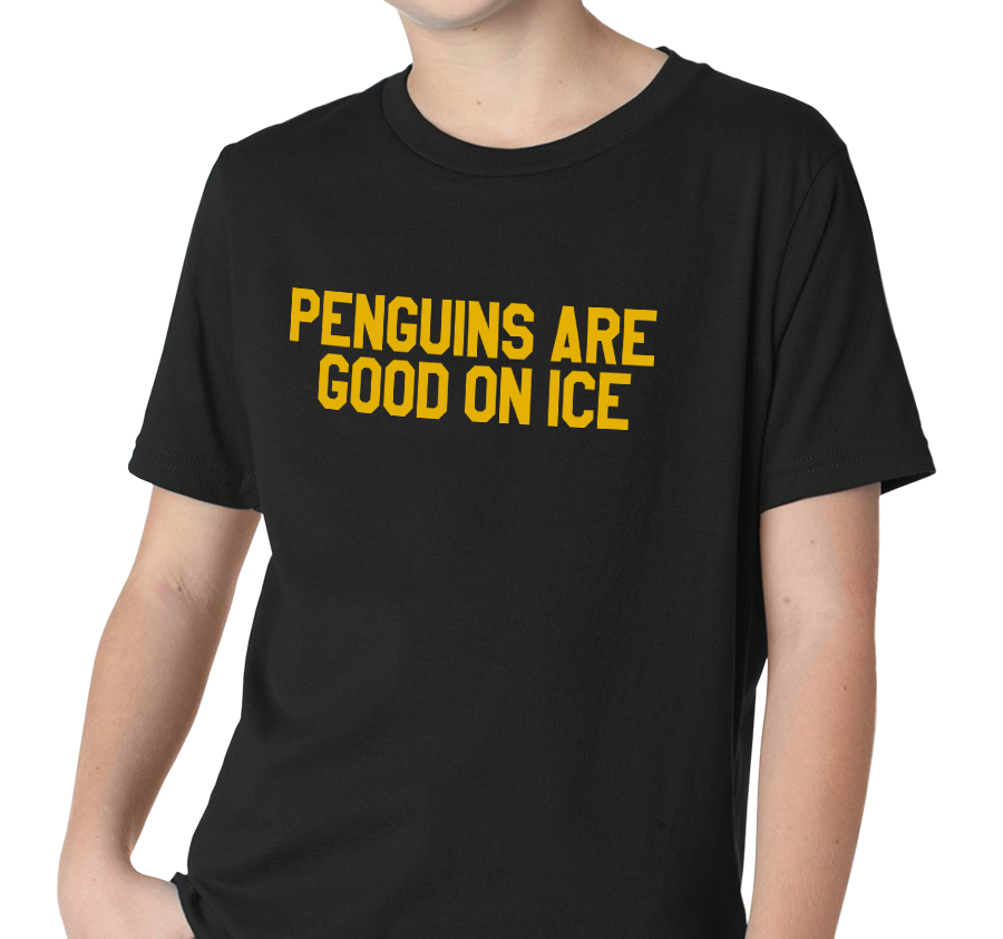 "Penguins are Good on Ice" Pittsburgh Youth T-Shirt