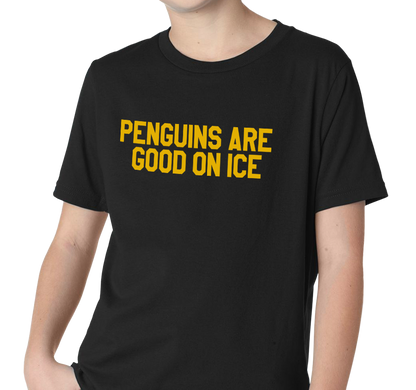 "Penguins are Good on Ice" Pittsburgh Youth T-Shirt