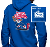 Zip Up Hoody, Royal (50% cotton, 50% polyester)