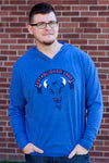 Lightweight Hoody, Vintage Royal (50% polyester, 25% polyester, 25% cotton)