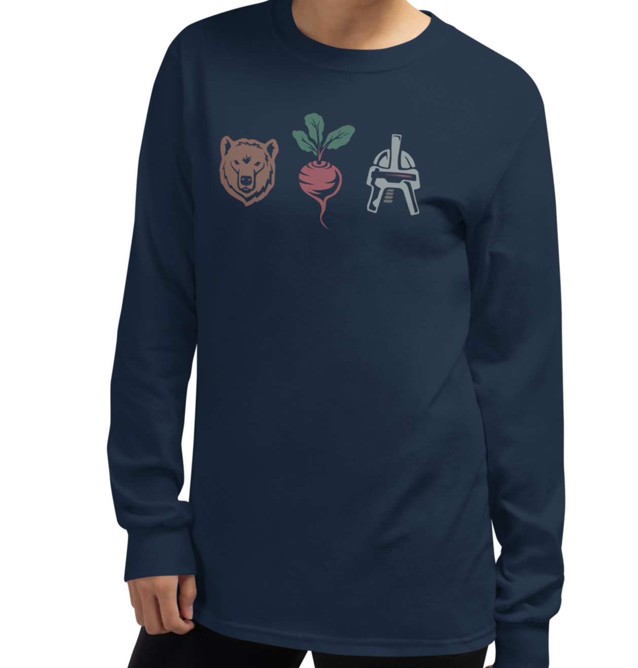 Unisex Longsleeve, Navy (100% cotton)