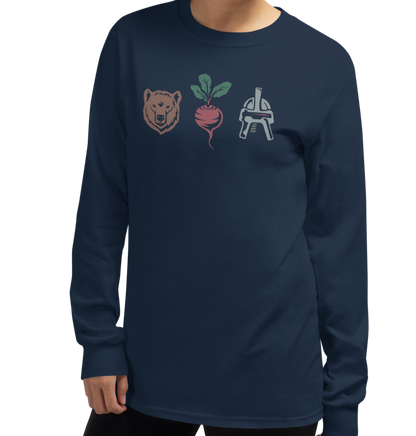 Unisex Longsleeve, Navy (100% cotton)