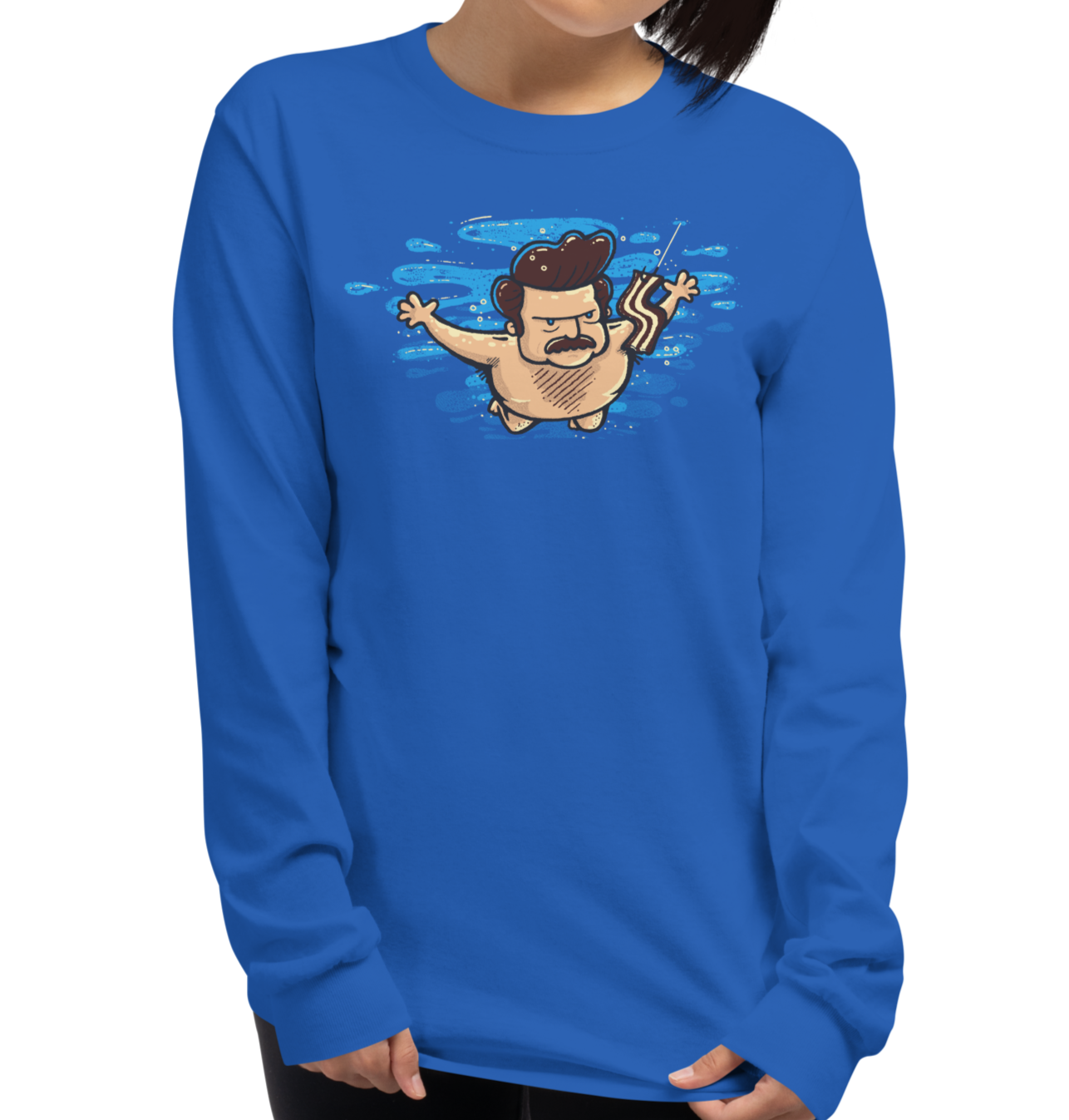 Unisex Longsleeve, Royal (100% cotton)