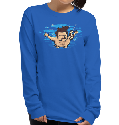 Unisex Longsleeve, Royal (100% cotton)