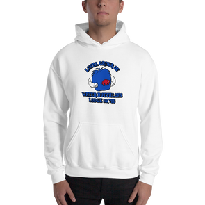 Unisex Sweatshirt Hoody, White (50% cotton, 50% polyester)