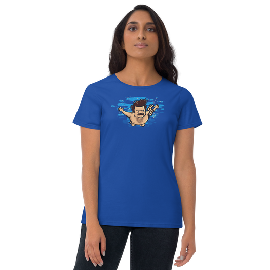 Ladies T-Shirt, Royal (100% cotton)